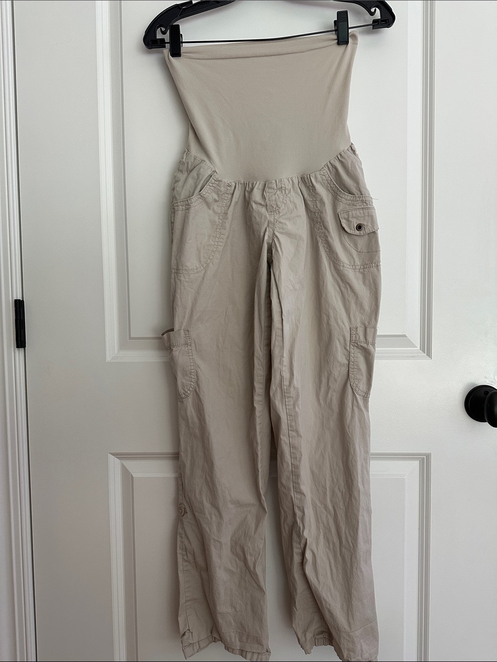 Motherhood Maternity Beige Cargo Maternity Pants